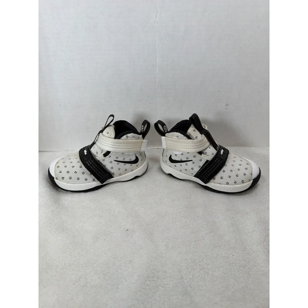 Nike Lebron Soldier 10 Toddler Basketball‎ Shoes Size 7C White Black 845123-100